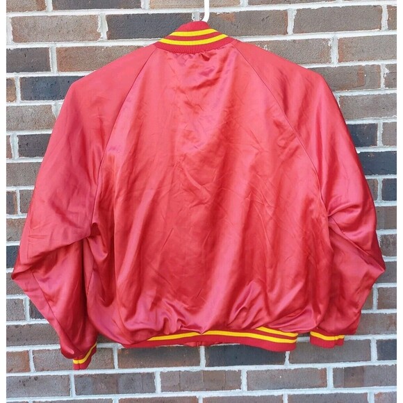 Vintage US Marines Satin Bomber Jacket XL Mens Varsity Military Snap USA - Picture 4 of 5
